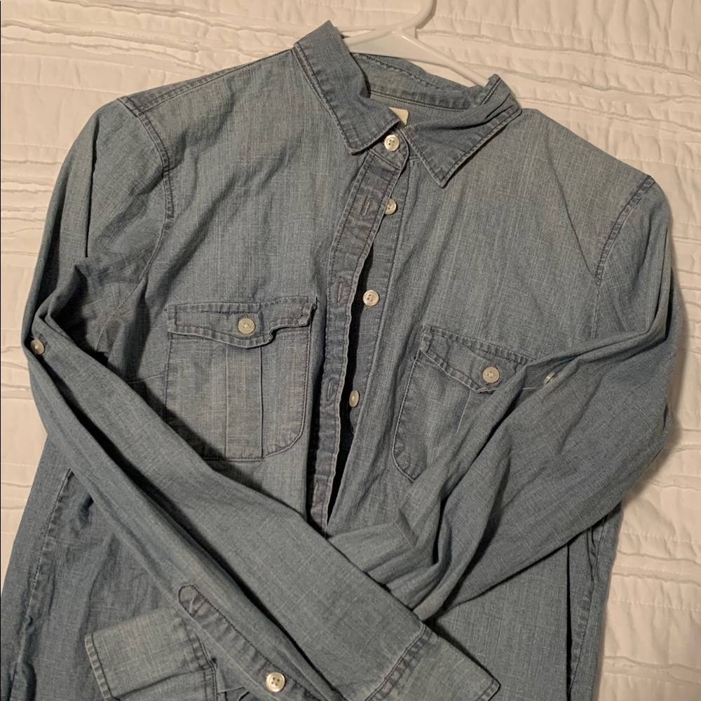 jcrew chambray jean shirt